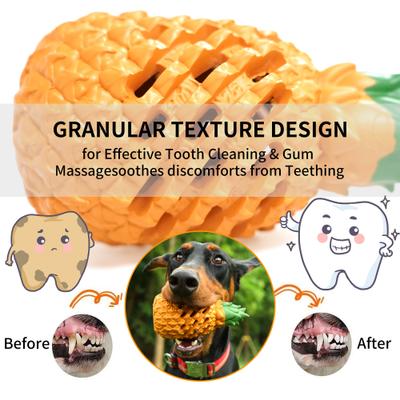 Show full view: Petopia Pineapple Tough Dog Chew Toy, Orange/Green, Large slide 6 of 11