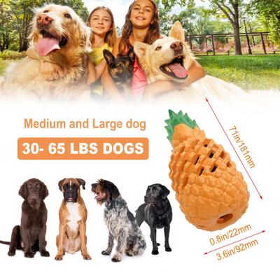 Show full view: Petopia Pineapple Tough Dog Chew Toy, Orange/Green, Large slide 2 of 11