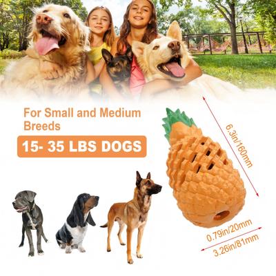 Show full view: Petopia Pineapple Tough Dog Chew Toy, Orange/Green, Medium slide 2 of 11