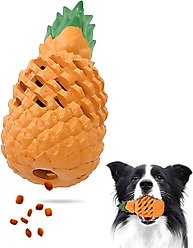 Petopia Pineapple Tough Dog Chew Toy, Orange/Green, Small slide 1 of 9