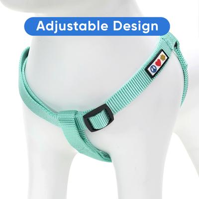 Show full view: Pawtitas Solid Personalized Dog Harness, Teal, Small: 14 to 21-in chest slide 7 of 10