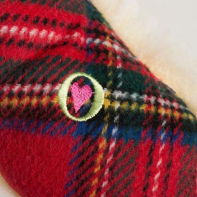 Show full view: HuggleHounds Christmas HuggleFleece Tartan Tidings Bone Tough Plush Dog Toy, X-Large slide 7 of 9