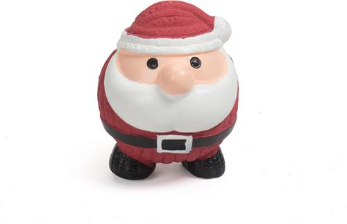 Show full view: HuggleHounds Christmas Santa Ruff-Tex Squeaky Ball Dog Toy, Large slide 2 of 9