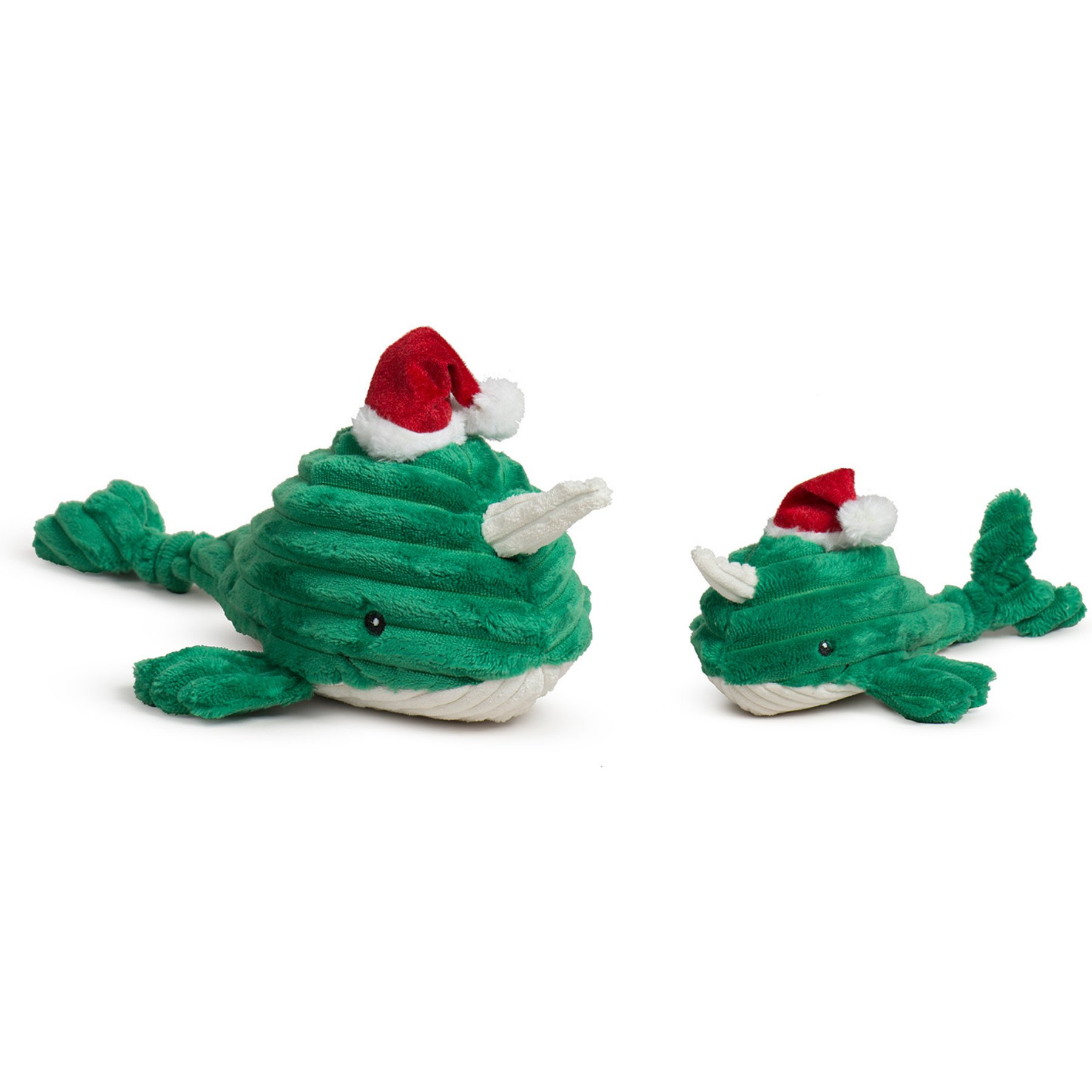 HuggleHounds Christmas Noe Narwhal Knottie Tough Plush Dog Toy, Small