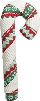 Show full view: HuggleHounds Christmas Wintergreen Candy Cane Tough Plush Dog Toy, Large slide 4 of 9