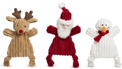 HuggleHounds Christmas HuggleFlatties Snowman Tough Plush Dog Toy, Large slide 2 of 9