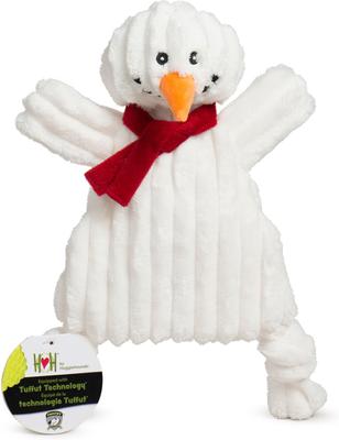 Show full view: HuggleHounds Christmas HuggleFlatties Snowman Tough Plush Dog Toy, Large slide 5 of 10