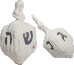 HuggleHounds Hanukkah Dreidel Tough Plush Dog Toy, Small