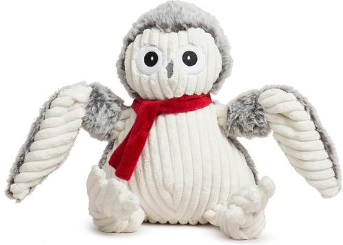 Show full view: HuggleHounds Christmas Ollie Owl Knottie Tough Plush Dog Toy, Small slide 4 of 10