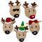 Show in main carousel: HuggleHounds Christmas Santa's Reindeer Wee Huggles Balls Tough Plush Dog Toy, Small, 5 count slide 1 of 9
