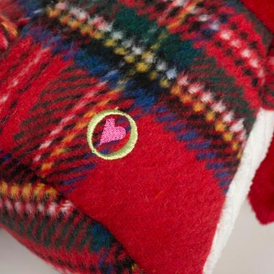 Show full view: HuggleHounds Christmas Tartan Tidings Fox Knottie Tough Plush Dog Toy, Small slide 10 of 11
