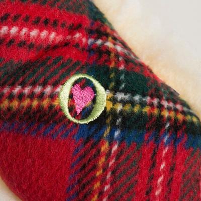 Show full view: HuggleHounds Christmas HuggleFleece Tartan Tidings Bone Tough Plush Dog Toy, Large slide 7 of 9