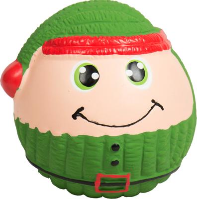 Show full view: HuggleHounds Christmas Ruff-Tex Bucket O' Squeaks Squeaky Ball Dog Toy, Small, 5 count slide 6 of 9