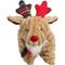 Show in main carousel: HuggleHounds Christmas Tartan Tidings Reindeer Squooshie Tough Plush Dog Toy, Large slide 2 of 9