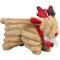 Show in main carousel: HuggleHounds Christmas Tartan Tidings Reindeer Squooshie Tough Plush Dog Toy, Small slide 4 of 10