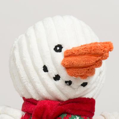 Show full view: HuggleHounds Christmas Wintergreen Snowman Knottie Tough Plush Dog Toy, Large slide 6 of 9