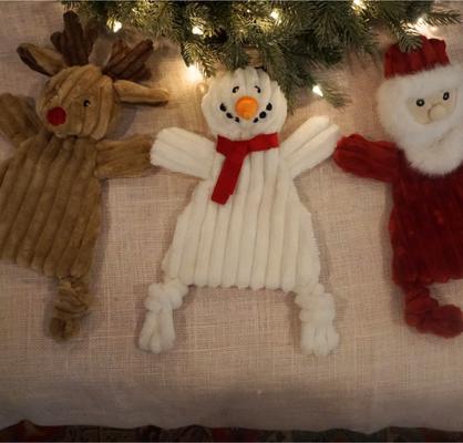 Show full view: HuggleHounds Christmas HuggleFlatties Snowman Tough Plush Dog Toy, Large slide 10 of 10