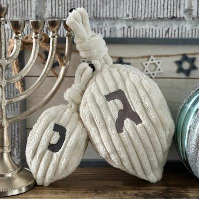 Show full view: HuggleHounds Hanukkah Dreidel Tough Plush Dog Toy, Large slide 8 of 9