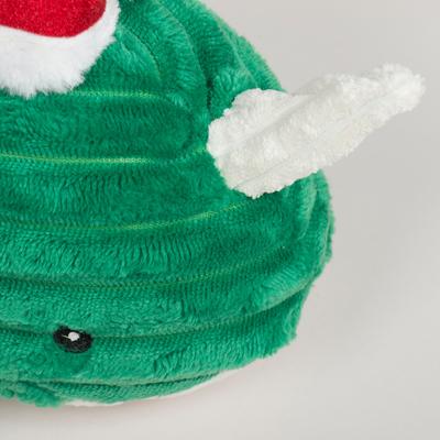 Show full view: HuggleHounds Christmas Noe Narwhal Knottie Tough Plush Dog Toy, Small slide 5 of 9