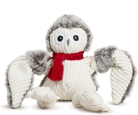 Show full view: HuggleHounds Christmas Ollie Owl Knottie Tough Plush Dog Toy, Large slide 2 of 9