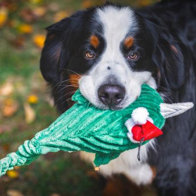 Show full view: HuggleHounds Christmas Noe Narwhal Knottie Tough Plush Dog Toy, Large slide 9 of 9