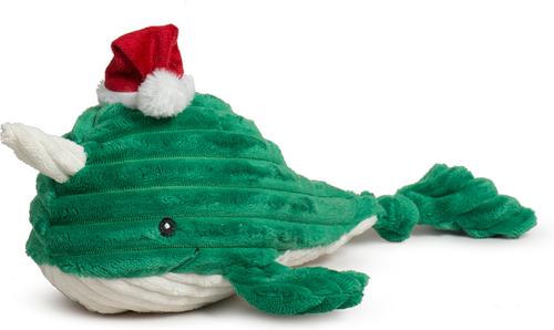 Show full view: HuggleHounds Christmas Noe Narwhal Knottie Tough Plush Dog Toy, Small slide 4 of 9