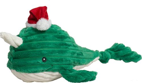 Show full view: HuggleHounds Christmas Noe Narwhal Knottie Tough Plush Dog Toy, Large slide 3 of 9