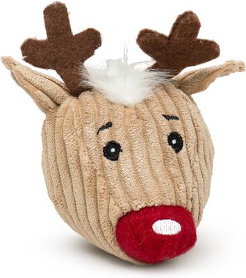 Show full view: HuggleHounds Christmas Santa's Reindeer Wee Huggles Balls Tough Plush Dog Toy, Small, 5 count slide 2 of 9