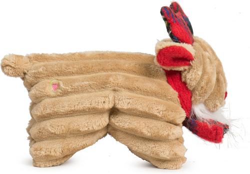 Show full view: HuggleHounds Christmas Tartan Tidings Reindeer Squooshie Tough Plush Dog Toy, Large slide 5 of 9
