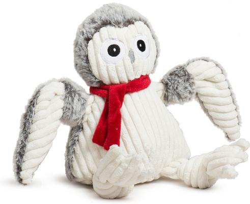 Show full view: HuggleHounds Christmas Ollie Owl Knottie Tough Plush Dog Toy, Large slide 5 of 9