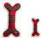 Show in main carousel: HuggleHounds Christmas HuggleFleece Tartan Tidings Bone Tough Plush Dog Toy, Large slide 1 of 9