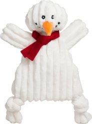 HuggleHounds HuggleFlatties Snowman Tough Plush Dog Toy, Large