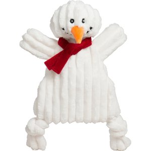 HuggleHounds HuggleFlatties Snowman Tough Plush Dog Toy, Large