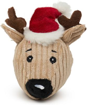 Show full view: HuggleHounds Christmas Santa's Reindeer Wee Huggles Balls Tough Plush Dog Toy, Small, 5 count slide 6 of 9