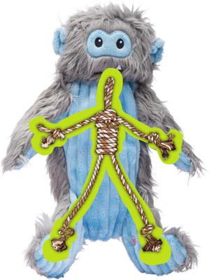 Show full view: HuggleHounds Christmas Rope X-Brace Snobro Tough Plush Dog Toy, Large slide 4 of 10