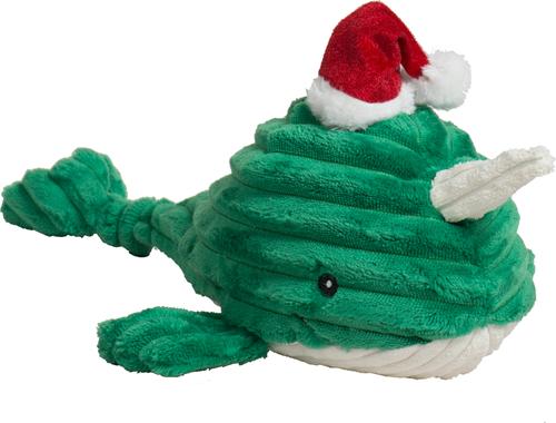 Show full view: HuggleHounds Christmas Noe Narwhal Knottie Tough Plush Dog Toy, Large slide 2 of 9