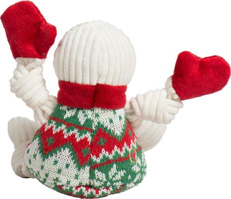 Show full view: HuggleHounds Christmas Wintergreen Snowman Knottie Tough Plush Dog Toy, Small slide 5 of 9
