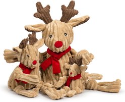 HuggleHounds Rudy Reindeer Knottie Tough Plush Dog Toy, X-Large