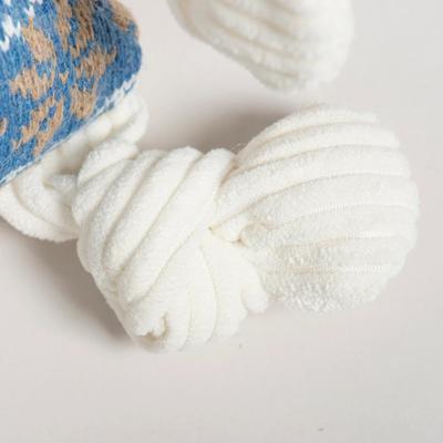 Show full view: HuggleHounds Christmas Leo Lamb Knottie Tough Plush Dog Toy, Small slide 8 of 10