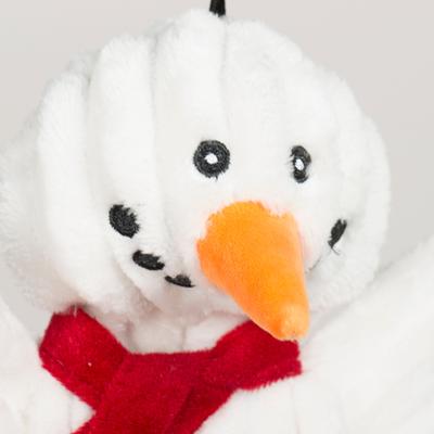 Show full view: HuggleHounds Christmas HuggleFlatties Snowman Tough Plush Dog Toy, Large slide 7 of 10