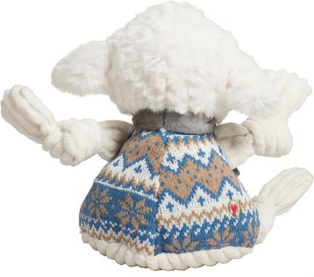 Show full view: HuggleHounds Christmas Leo Lamb Knottie Tough Plush Dog Toy, Large slide 5 of 10