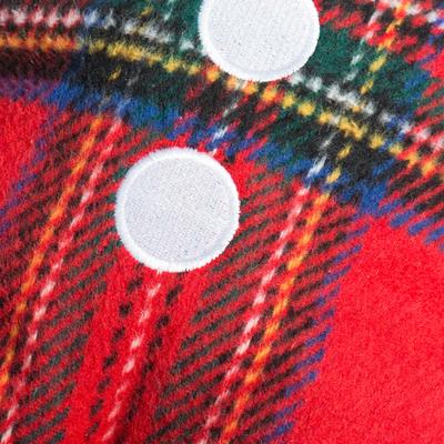 Show full view: HuggleHounds Christmas Plaid McButtons Tough Plush Dog Toy, Large slide 5 of 9