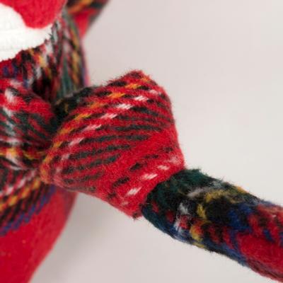 Show full view: HuggleHounds Christmas Tartan Tidings Fox Knottie Tough Plush Dog Toy, Small slide 8 of 11