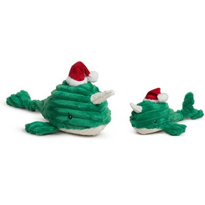 HuggleHounds Noe Narwhal Knottie Tough Plush Dog Toy, Large