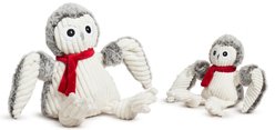 HuggleHounds Christmas Ollie Owl Knottie Tough Plush Dog Toy, Large