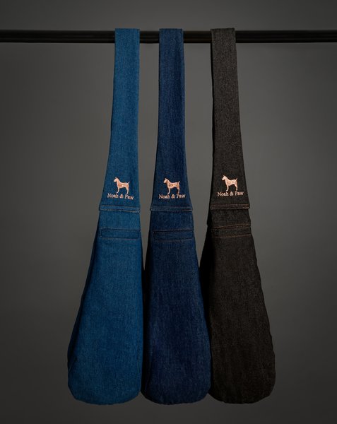 Noah & Paw Premium Denim 2X Safety Small Dog & Cat Sling Carrier, Medium