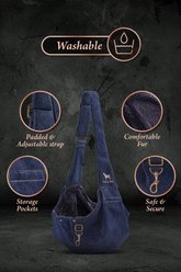 Noah & Paw Machine Washable Dog & Cat Sling Carrier, Medium, Dark Blue slide 2 of 8