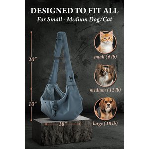 Noah & Paw Machine Washable Dog & Cat Sling Carrier, Medium, Grey