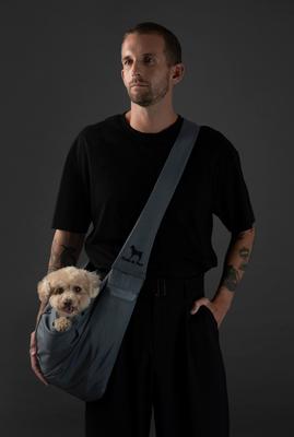 Show full view: Noah & Paw Machine Washable Dog & Cat Sling Carrier, Medium, Grey slide 2 of 10