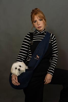 Show full view: Noah & Paw Machine Washable Dog & Cat Sling Carrier, Medium, Dark Blue slide 9 of 10